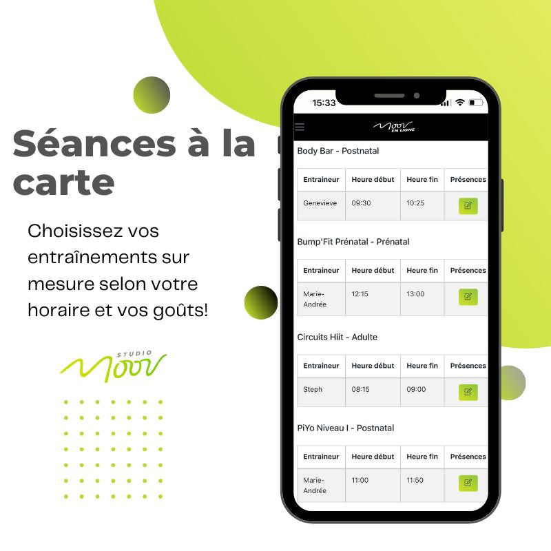 Séances à la carte